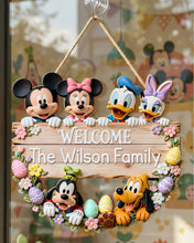 Load image into Gallery viewer, "Welcome Home! The Wilson Family Awaits" - Personalized Wood Sign, Ideal Gift for Families and Friends Wood Sign PopCulturePrints
