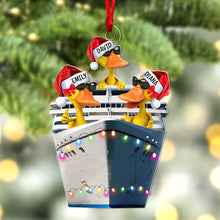 Load image into Gallery viewer, Personalized Christmas Ornament for Duck Lovers - Cruising Duck Design Ornament PopCulturePrints
