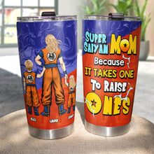 Load image into Gallery viewer, Super Saiyan Mom Personalized Tumbler - Mother&#39;s Day Gift Tumbler Cup PopCulturePrints
