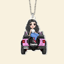 Load image into Gallery viewer, Personalized Couple Car Ornament - Custom Names
