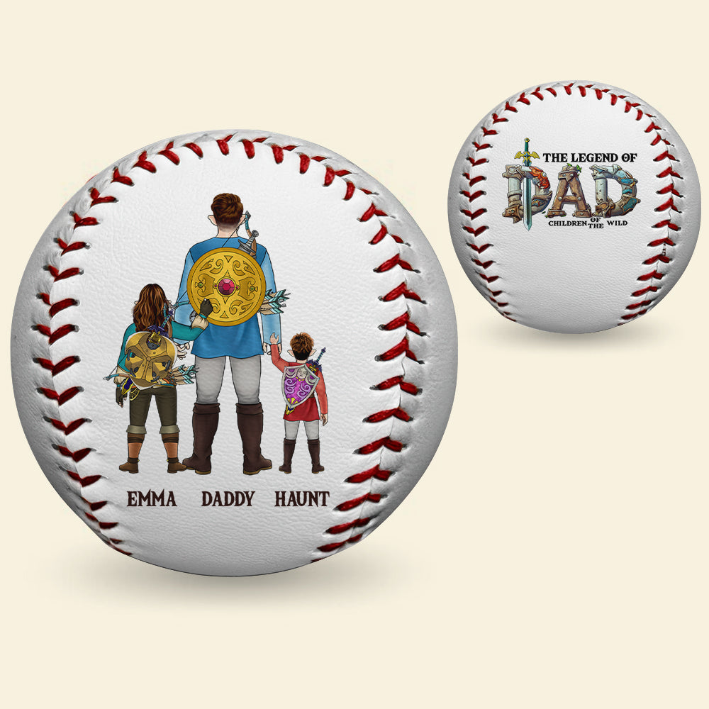 "A Legend in Every Game: Personalized Baseball for Dad" - Custom Gift for Fathers and Sports Lovers Baseball PopCulturePrints