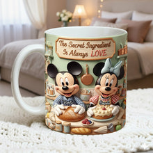 Load image into Gallery viewer, The Secret Ingredient Is Always LOVE - Personalized Sweet Baking Coffee Mug for Couples Coffee Mug PopCulturePrints
