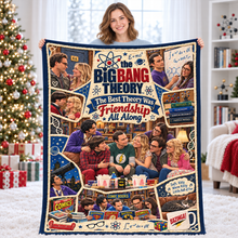 Load image into Gallery viewer, "The Best Theory Was Friendship All Along" - Personalized Science &amp; Sitcom Blanket for TV Show Lovers Blanket PopCulturePrints
