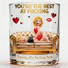 Load image into Gallery viewer, You're The Best At F*cking - Personalized Cheeky Couple Glass Glass PopCulturePrints
