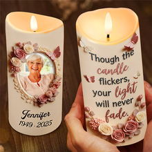 Load image into Gallery viewer, Eternal Light Remembrance - Personalized LED Candle for Loved Ones Led Candle PopCulturePrints
