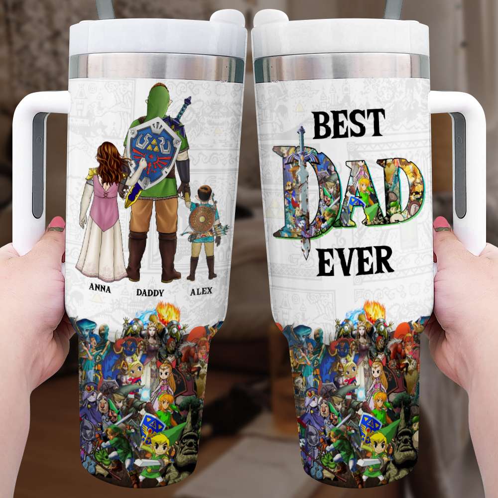 Custom Hero-Themed Tumbler for Dad - Best Dad Ever Tumbler Cup PopCulturePrints