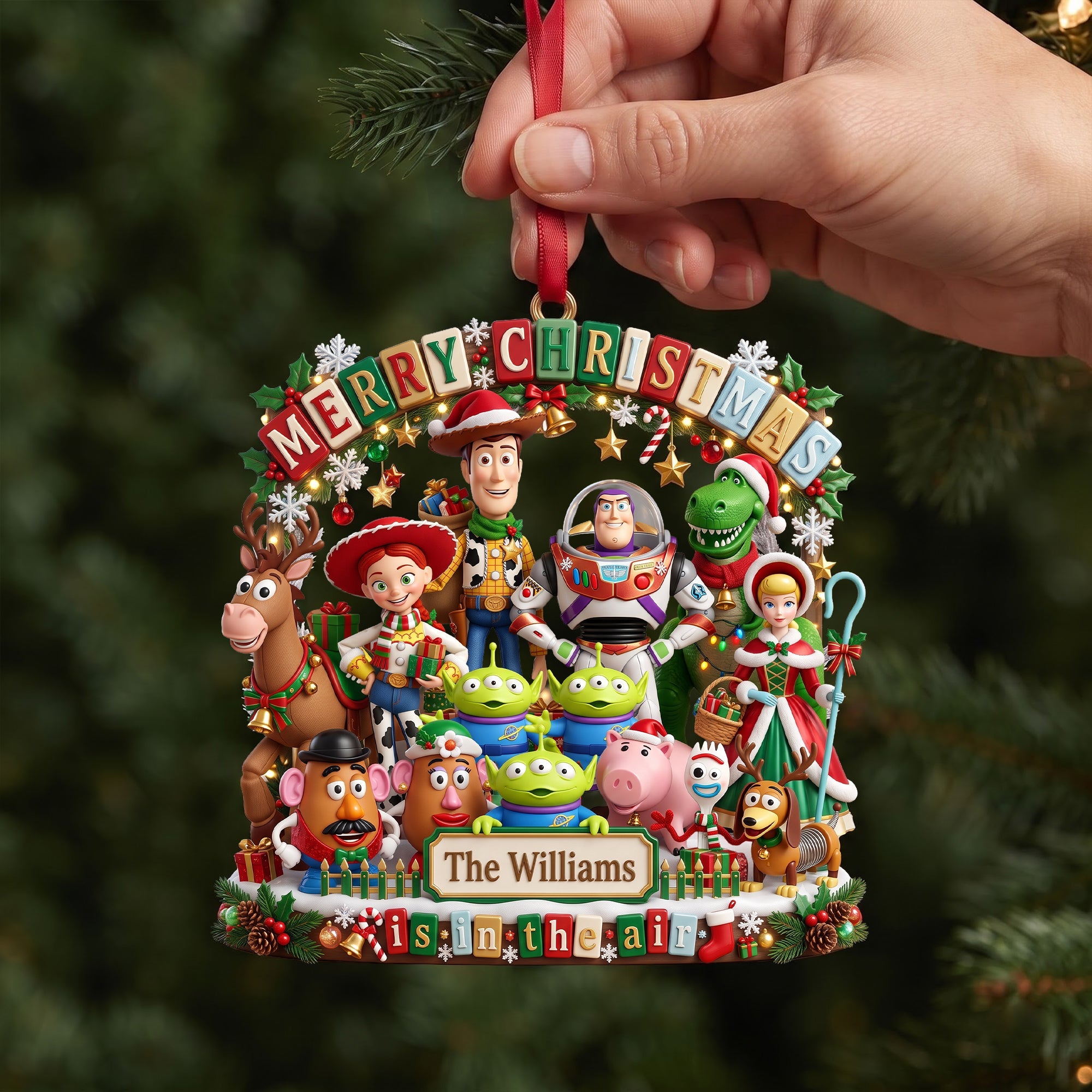 "Make Every Christmas Special!" - Personalized Festive Friends Acrylic Ornament - A Unique Gift for Families and Loved Ones