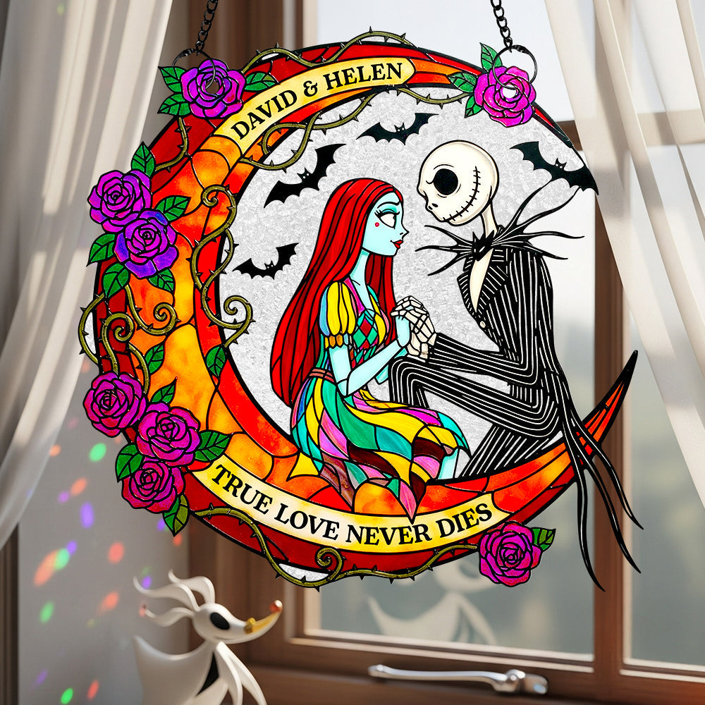 True Love Never Dies Suncatcher Ornament - Personalized Gift for Couples Ornament PopCulturePrints