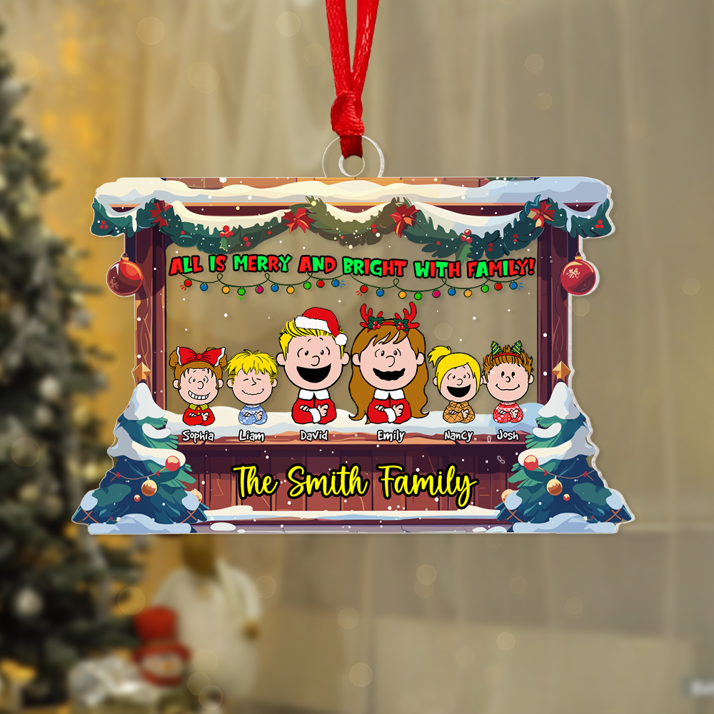 Custom Family Christmas Acrylic Ornament