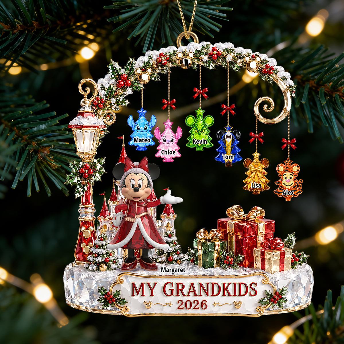 Elevate Your Christmas Spirit - Timeless Christmas Ambience Acrylic Ornament - Personalized Gift for Family & Friends