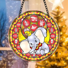 Load image into Gallery viewer, Personalized Christmas Suncatcher Ornament - Elephant Cartoon Design
