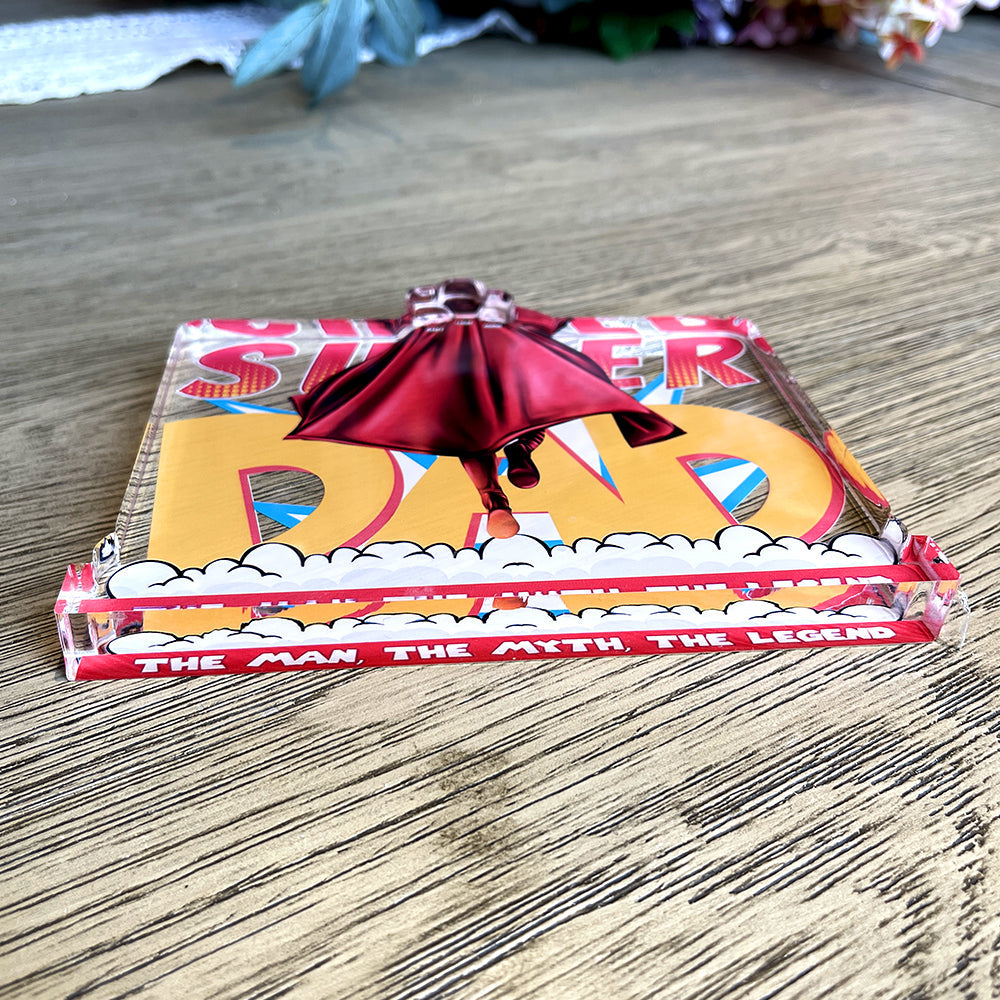 Super Dad Personalized Acrylic Plaque - Custom Gift Decorative Plaques PopCulturePrints