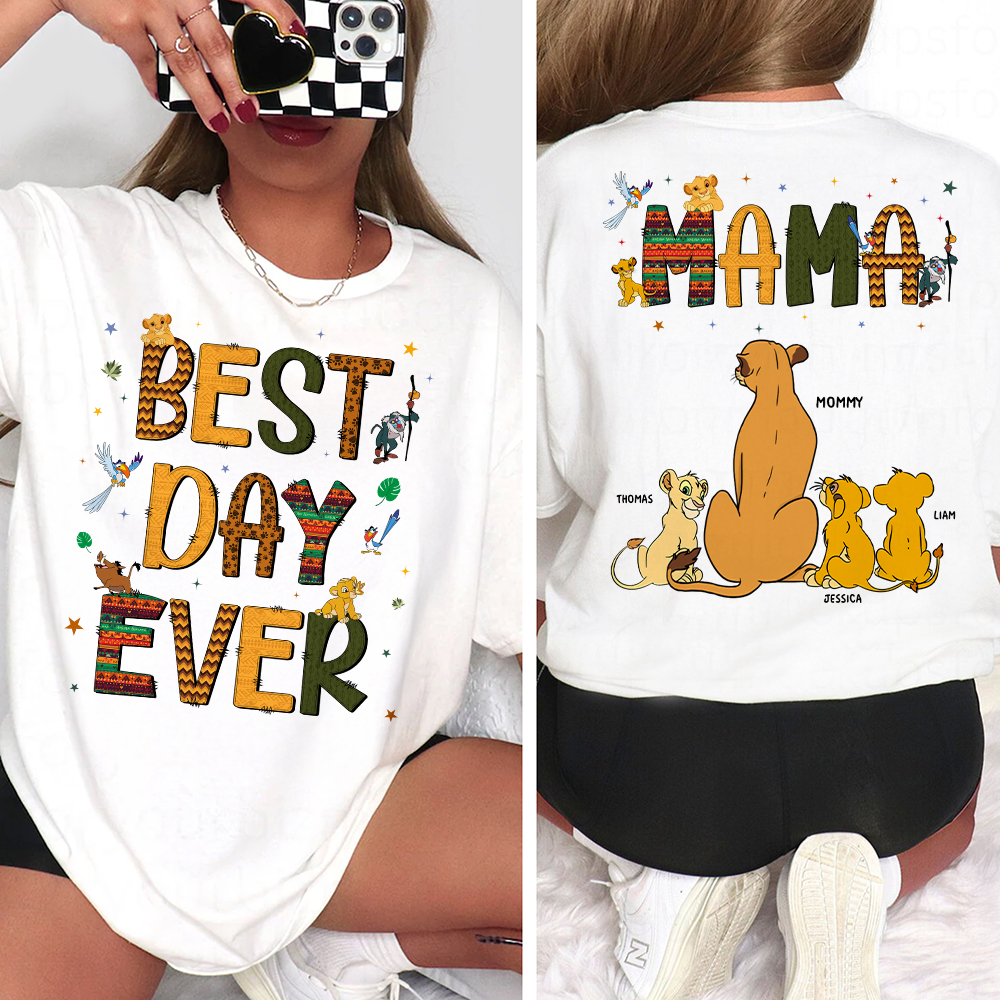 “Best Day Ever” - Personalized Mom Shirt - Unique Gift for Moms, Grandmas & More Shirts PopCulturePrints