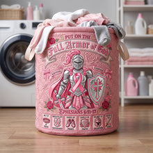 Load image into Gallery viewer, Full Armor of God Quilted Laundry Basket - Personalized Gifts For Christian 04padh100726 Laundry Basket PopCulturePrints
