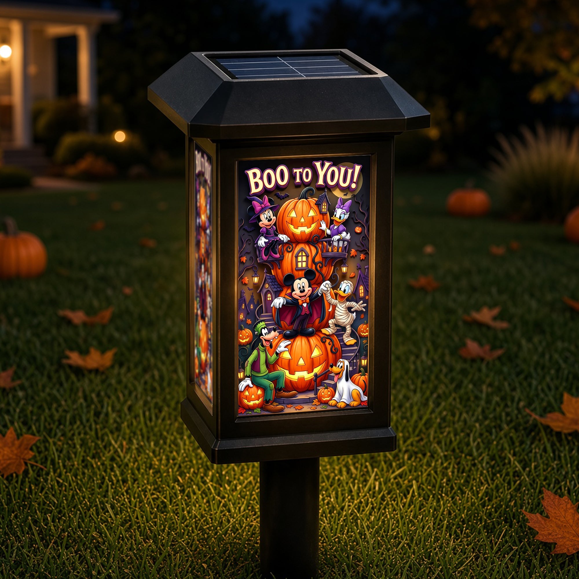 Boo To You Garden Lamp - Personalized Halloween Gift for Spooky Nights