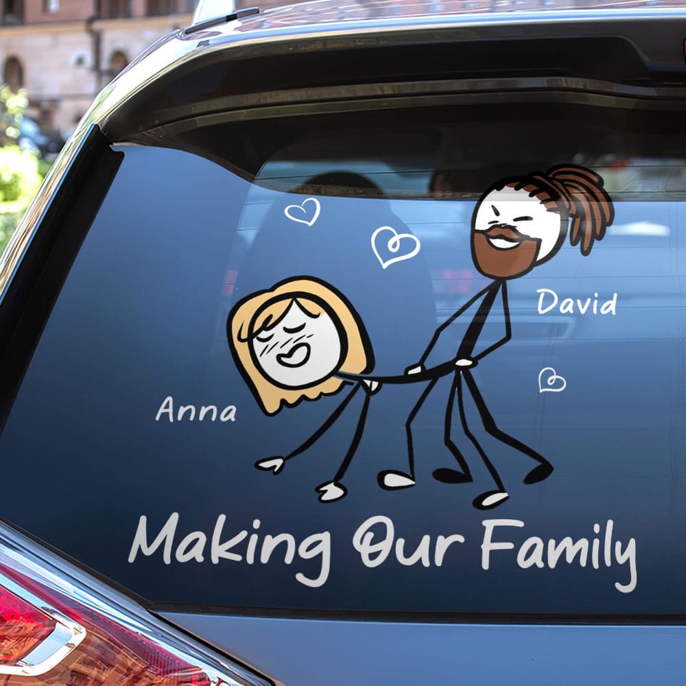Personalized Couples Car Decal - Making Our Family Decal Sticker PopCulturePrints