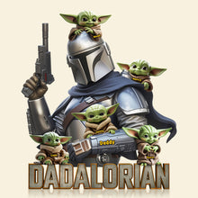Load image into Gallery viewer, &quot;A Galactic Gift for Dads!&quot; - Dadalorian Plaque - Personalized Gifts for Dad, Grandpa, and More Shaped Plaques PopCulturePrints
