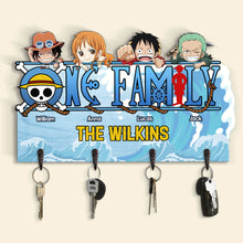 Load image into Gallery viewer, Custom Anime Family Key Hanger - Personalized Name Sign Wood Sign PopCulturePrints
