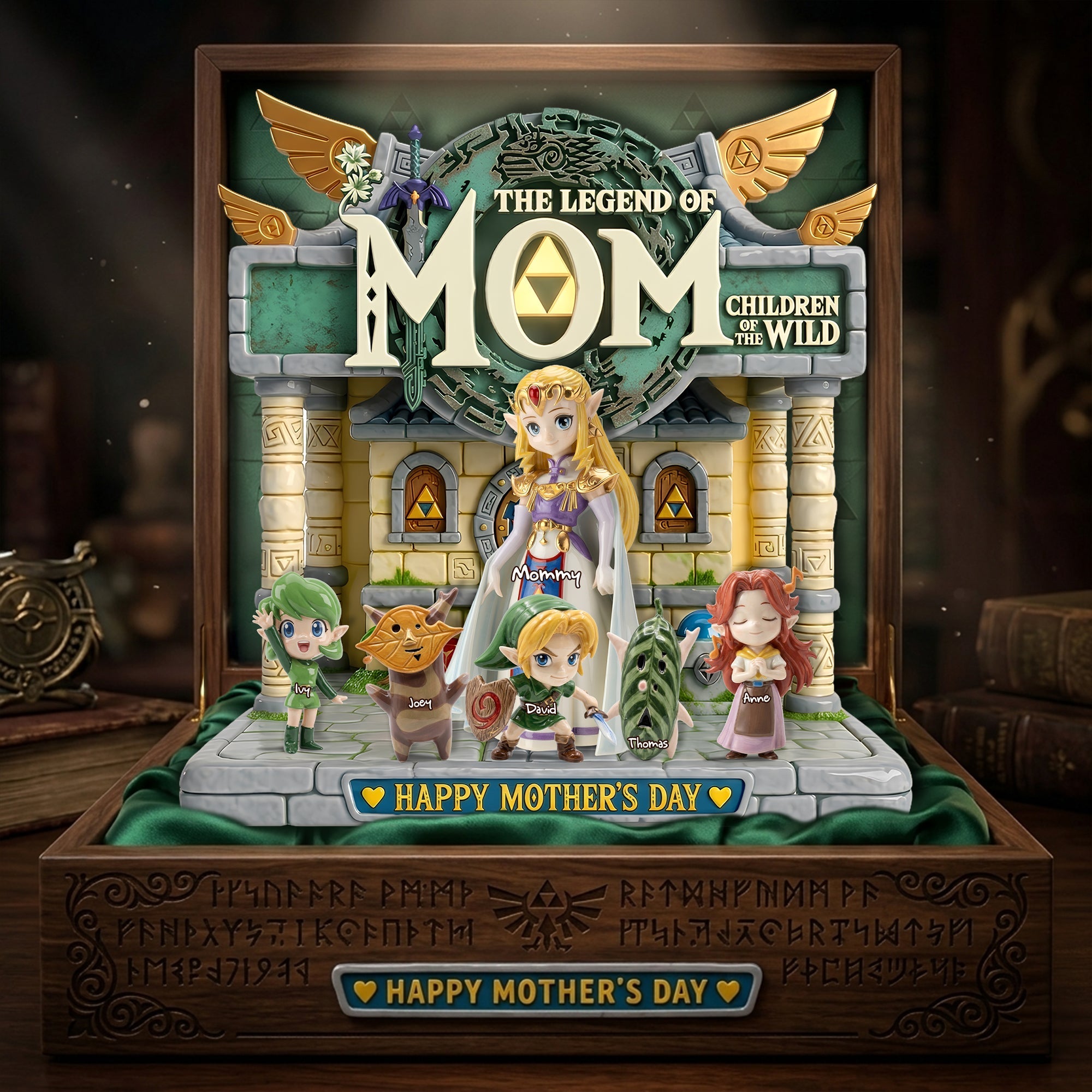 “Celebrate Her Legendary Journey!” - Legendary Adventure Mom Acrylic Plaque - Personalized Gift for Moms and Grandmas Shaped Plaques PopCulturePrints