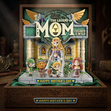Load image into Gallery viewer, “Celebrate Her Legendary Journey!” - Legendary Adventure Mom Acrylic Plaque - Personalized Gift for Moms and Grandmas Shaped Plaques PopCulturePrints
