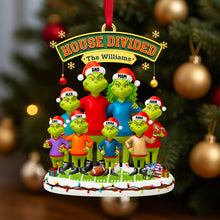 Load image into Gallery viewer, House Divided Family Christmas Ornament - Personalized Gift for Football Fans Ornament PopCulturePrints
