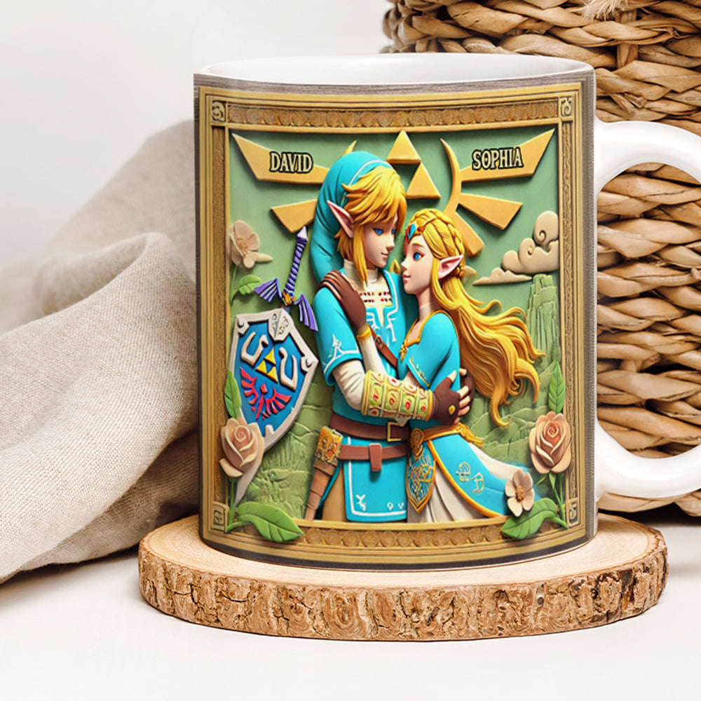 Customized Game Lovers Mug: Adventurer & Princess Coffee Mug PopCulturePrints