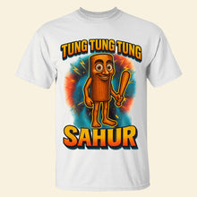 Load image into Gallery viewer, Tung Tung Tung Sahur Brainrot Shirt - A Fun Personalized Gift for Kids Shirts PopCulturePrints
