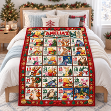 Load image into Gallery viewer, Lovely Advent Calendar Blanket - Personalized Christmas Gifts 01paqn091026 Blanket PopCulturePrints
