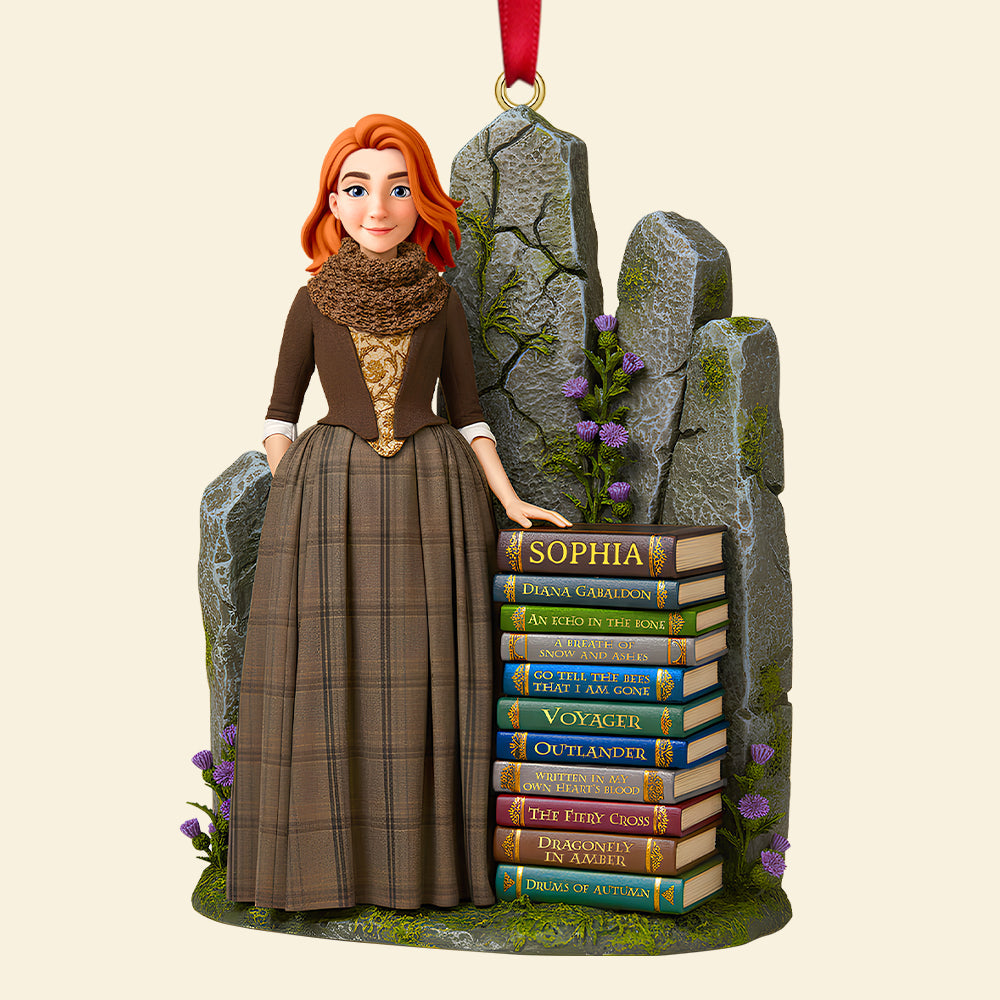 “For the Love of Reading” - Personalized Christmas Ornament - Custom Gift for Book Lovers Ornament PopCulturePrints