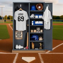 Load image into Gallery viewer, Be the One Everyone Wants to Watch - Personalized Baseball Locker Acrylic Plaque for Baseball Players Shaped Plaques PopCulturePrints
