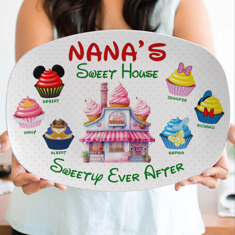 Nana's Personalized Sweet House Resin Plate Resin Plate PopCulturePrints