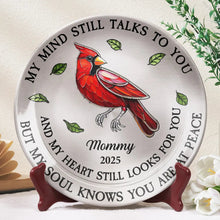 Load image into Gallery viewer, My Mind Still Talks To You - Personalized Ceramic Plate for Remembering Loved Ones Ceramic Plate PopCulturePrints
