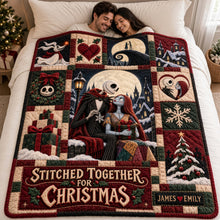 Load image into Gallery viewer, Stitched Together Christmas Blanket - Personalized Gifts For Couples 05HALU061026 Blanket PopCulturePrints
