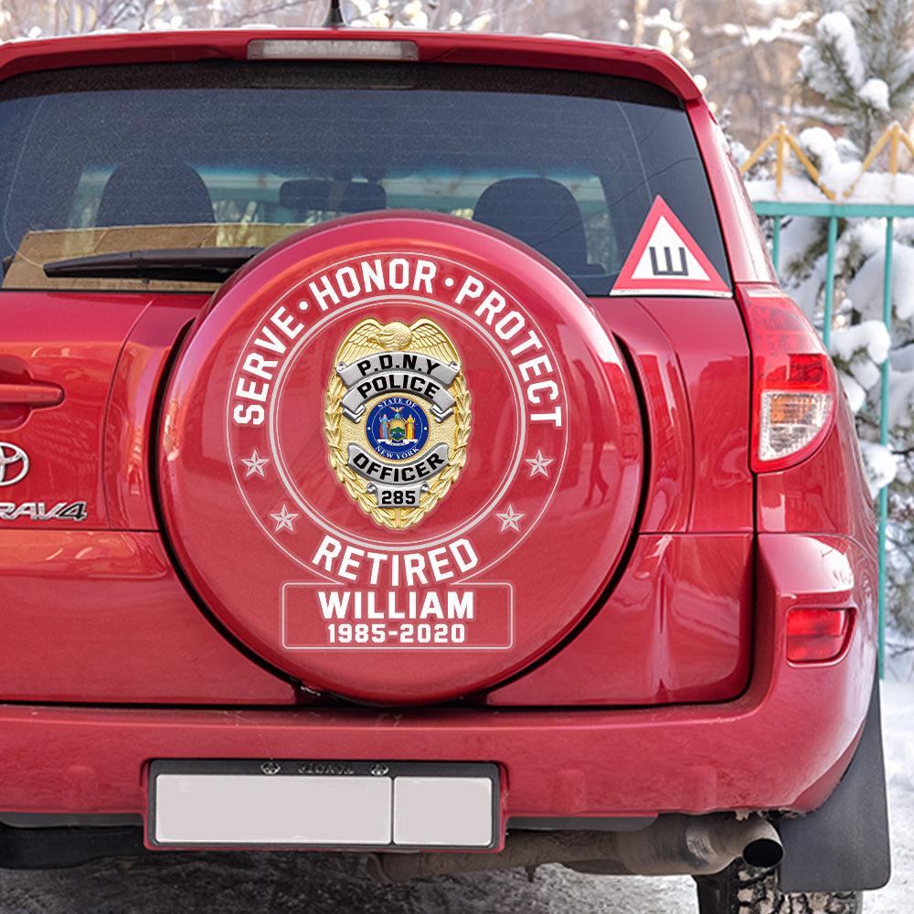 Personalized Retired Police Officer Car Sticker