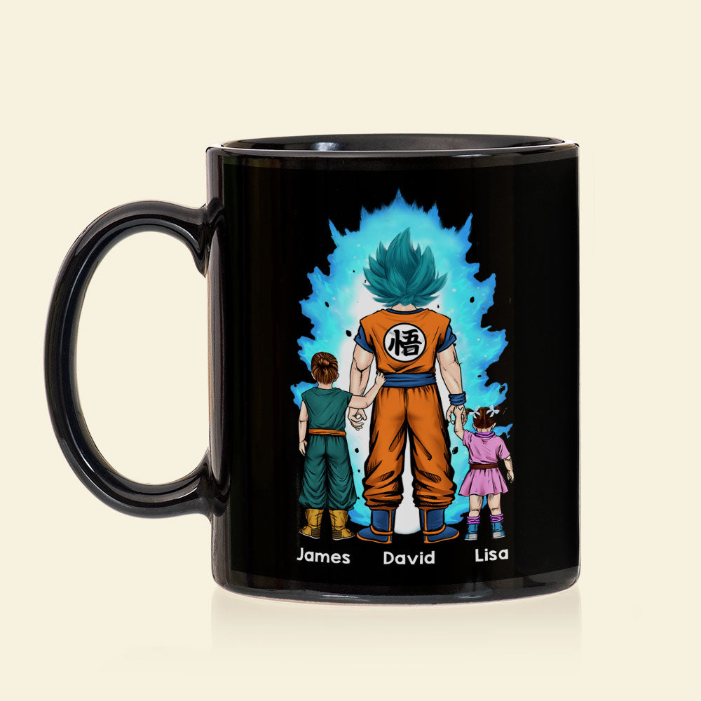 Super Saiyan Dad Personalized Mug - Best Gift for Anime Fans Coffee Mug PopCulturePrints