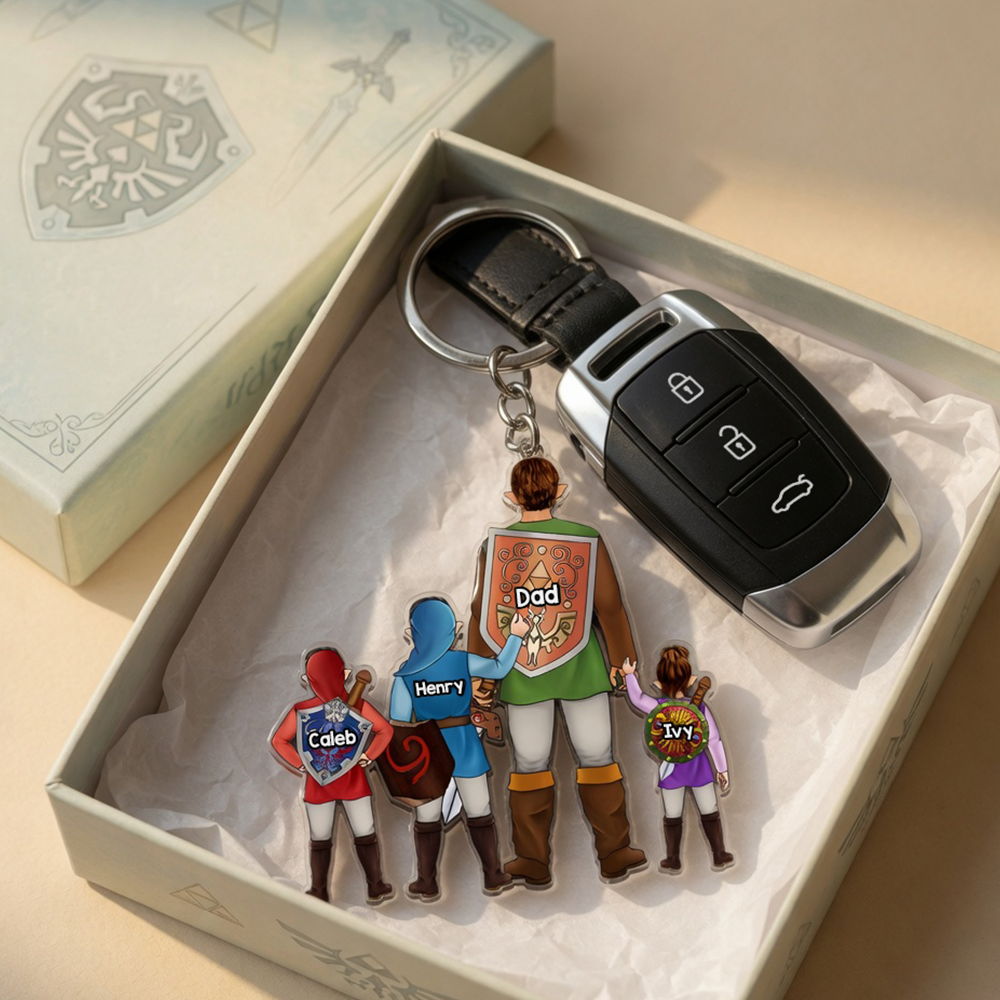 Epic Adventure Dad Keychain - Personalize for Your Father's Joy Keychains PopCulturePrints