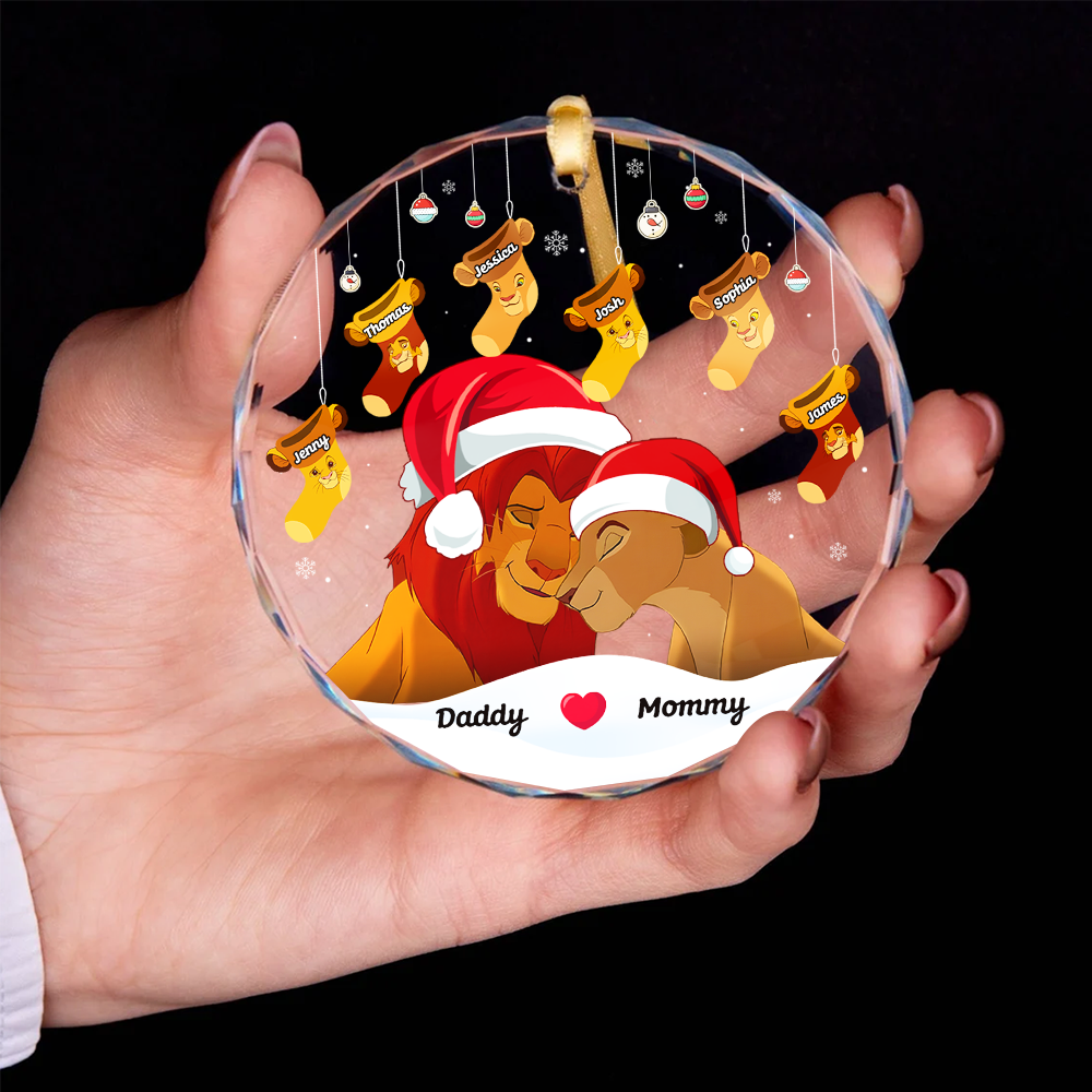 Personalized Lion Family Christmas Ornament Ornament PopCulturePrints