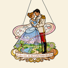 Load image into Gallery viewer, So This Is Love: Personalized Dancing Couple Suncatcher Ornament - Unique Gift for Couples Ornament PopCulturePrints
