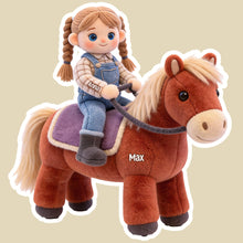 Load image into Gallery viewer, Ride Into Happiness - Horse Riding Pillow - Custom Photo Gifts for Horse Lovers Pillow PopCulturePrints
