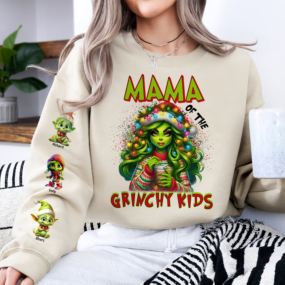 Personalized Grinch-Inspired Christmas Hoodie for Mom