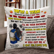 Load image into Gallery viewer, Personalized Couple's Pillow - 'I Got Us, I Love You' Pillow PopCulturePrints

