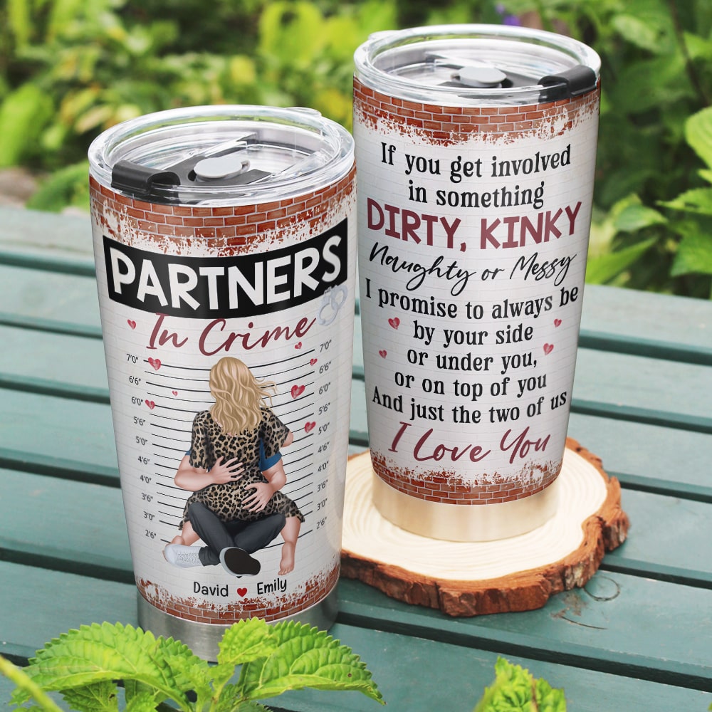 Personalized Partners in Crime Tumbler for Couples Tumbler Cup PopCulturePrints