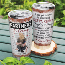Load image into Gallery viewer, Personalized Partners in Crime Tumbler for Couples Tumbler Cup PopCulturePrints
