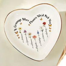 Load image into Gallery viewer, If Grannys Were Flowers We’d Pick You - Personalized Heart Ring Dish Ring Dish PopCulturePrints
