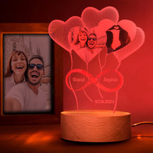 Load image into Gallery viewer, Personalized LED Night Light for Couples | Custom Anniversary Gift Led Night Light PopCulturePrints
