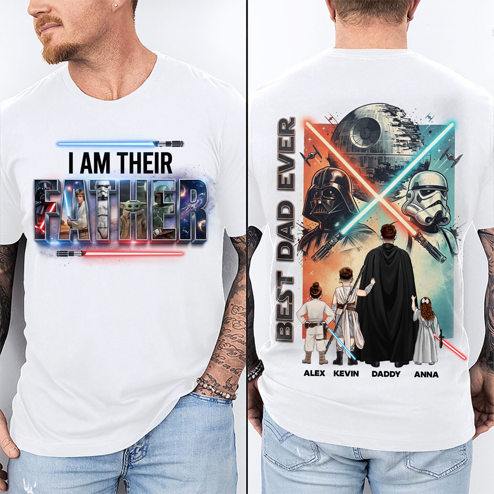 "I Am Their Father" - Best Dad Ever 2D Shirt - Personalized Gift for Dads and Grandpas Shirts PopCulturePrints
