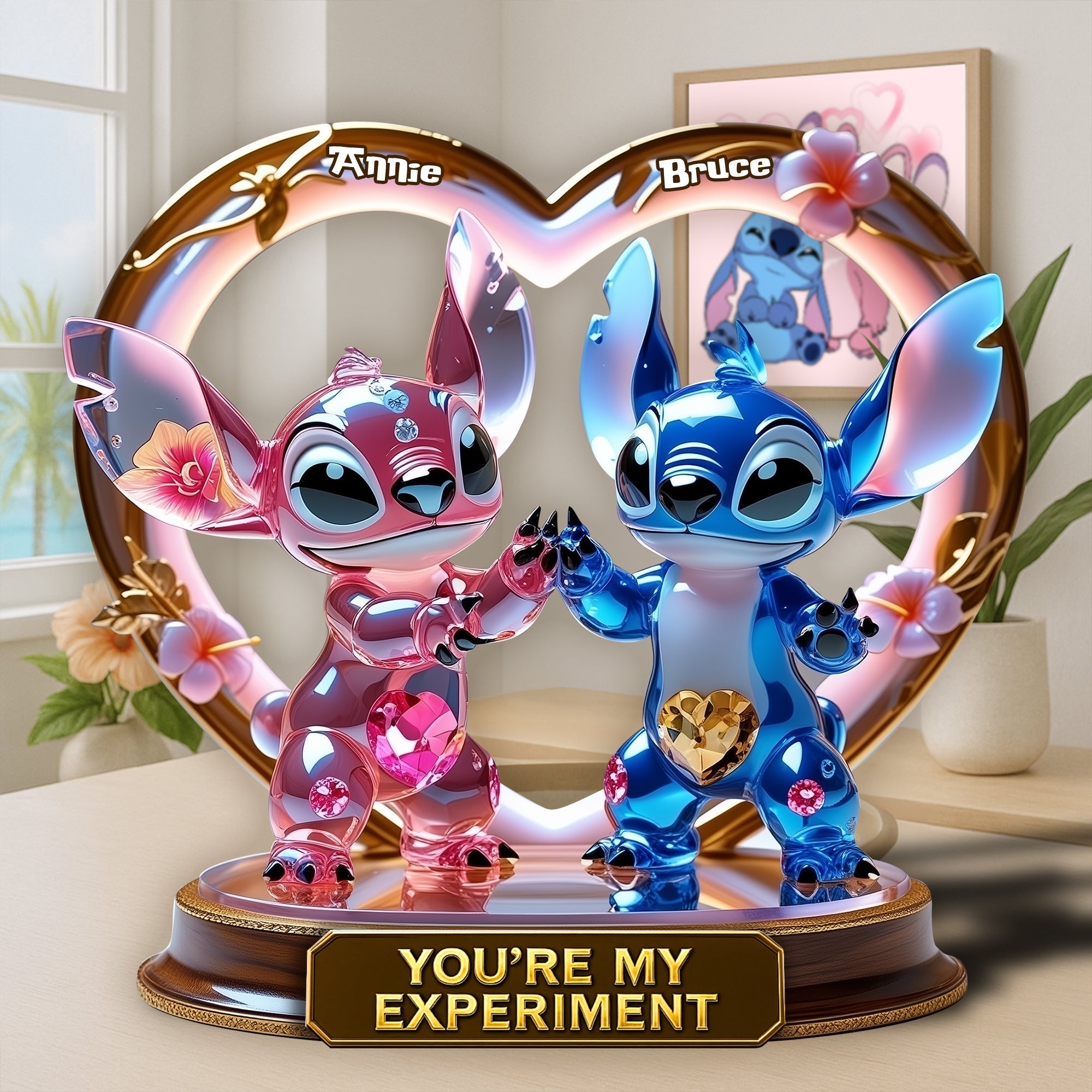 You're My Experiment - Personalized Couple Acrylic Plaque Gift Shaped Plaques PopCulturePrints