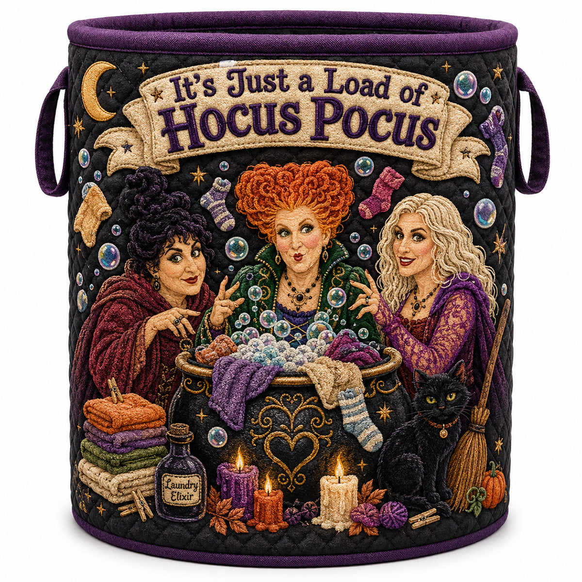 Enchanted Quilted Laundry Basket Personalized Gifts For Fantasy Lovers 04NADT140726 Laundry Basket PopCulturePrints