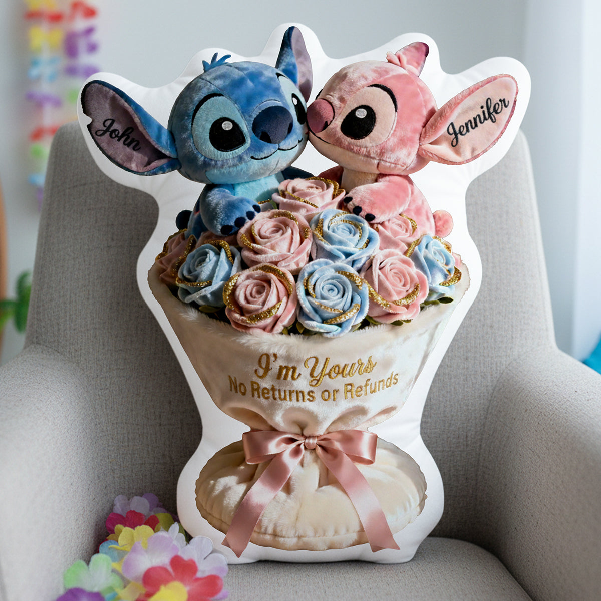 I'm Yours: A Meaningful Floral Pillow - Personalized Gift for Couples, Friends, and Loved Ones Pillow PopCulturePrints