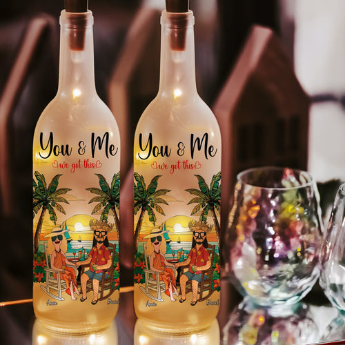 You & Me - We've Got This - Personalized Bottle Lamp for Couples Bottle Lamp PopCulturePrints